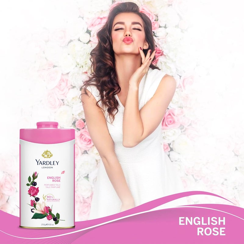 Yardley بودرة الجسم المعطرة من ياردلي لندن - روز إنجليزي - 125 جرام - Image 3
